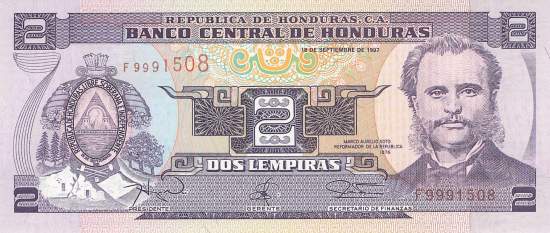 2 Lempiras 18.9.1997